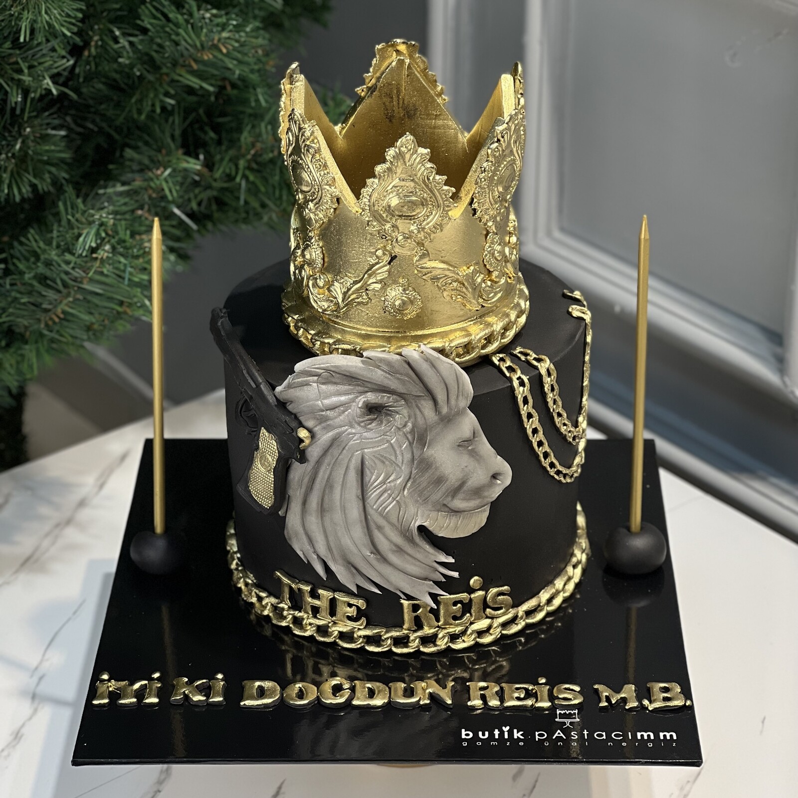 Aslan Dekorlu Kişiye Özel Pasta