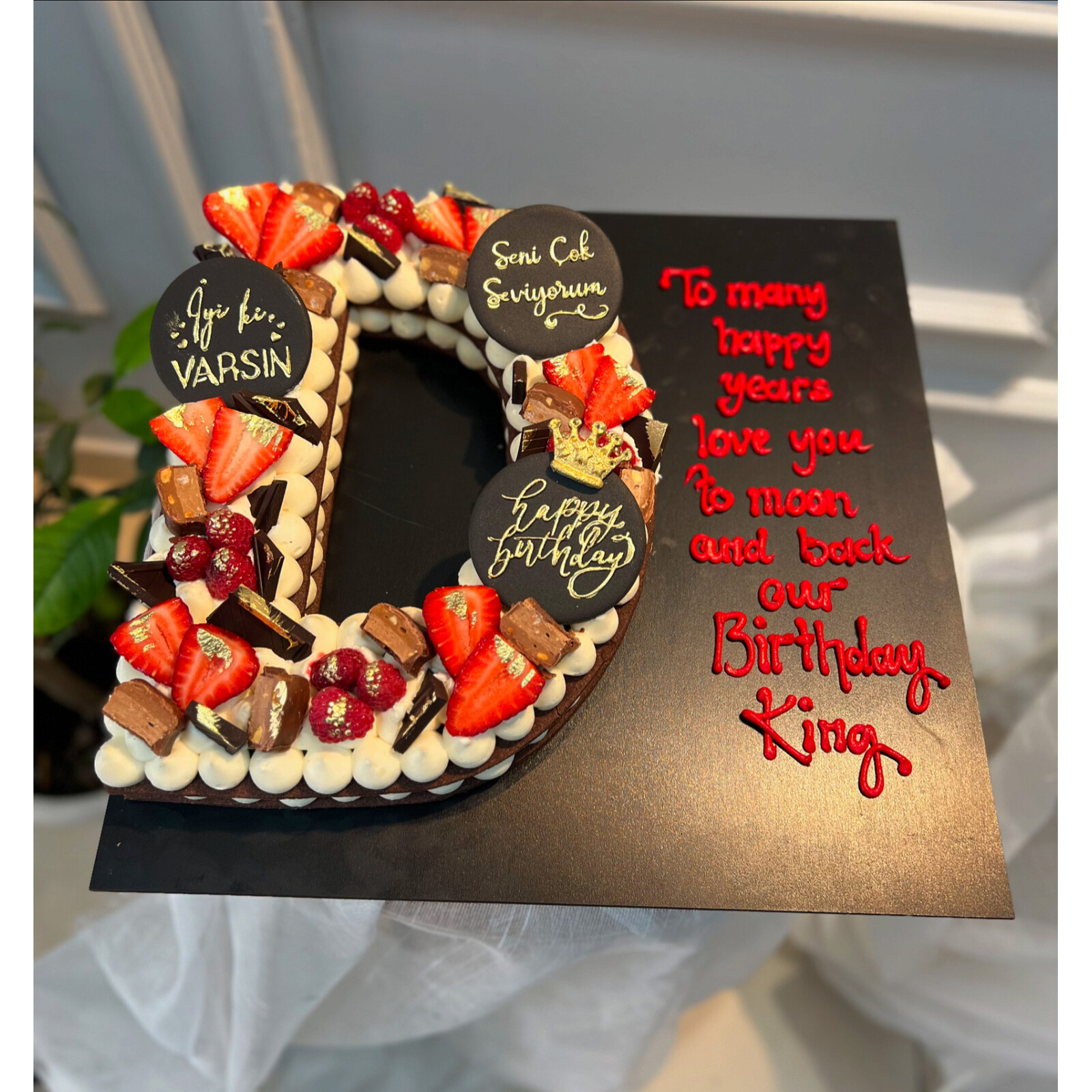 D Harfli Kurabiye Pasta