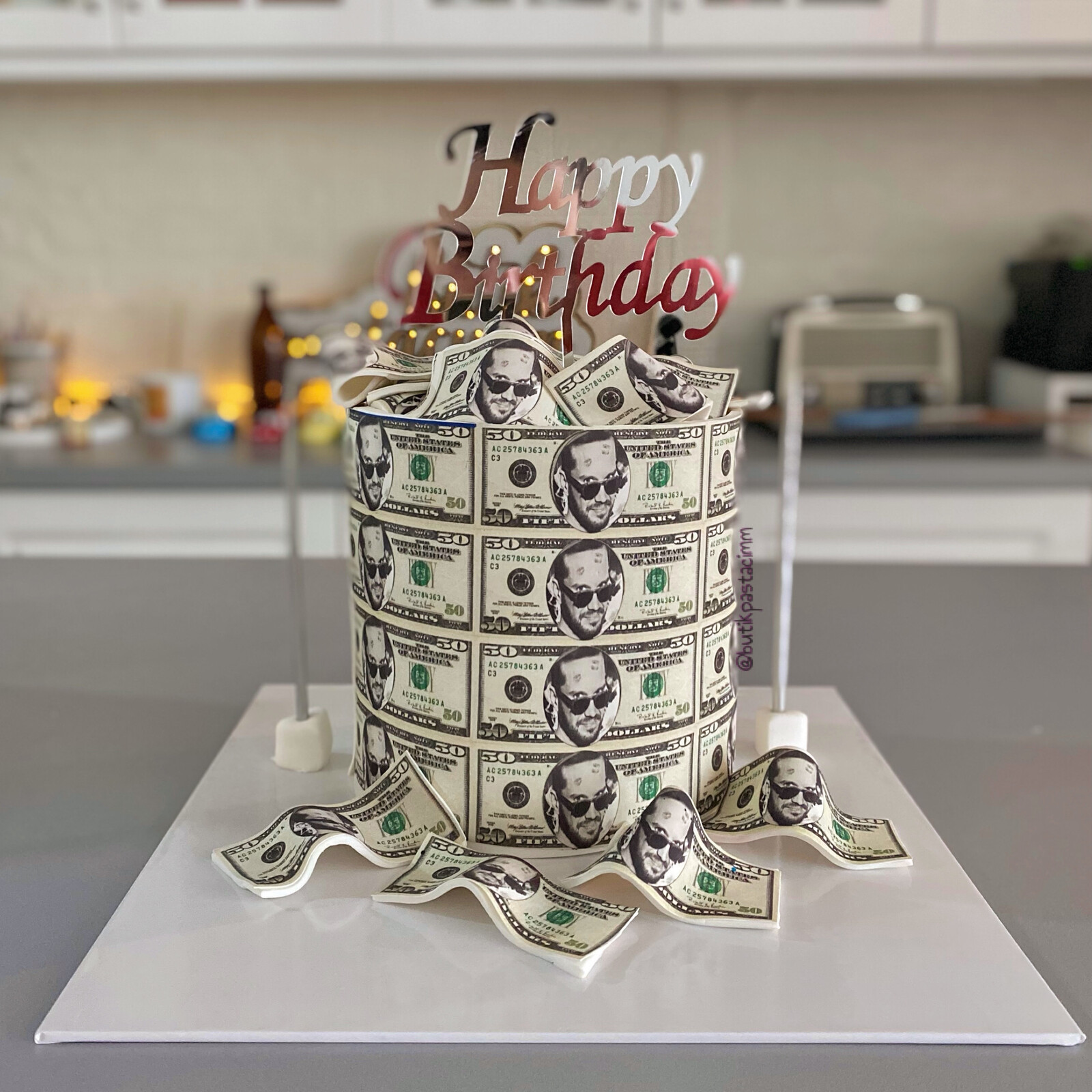 Resim Detaylı Tasarım Pasta