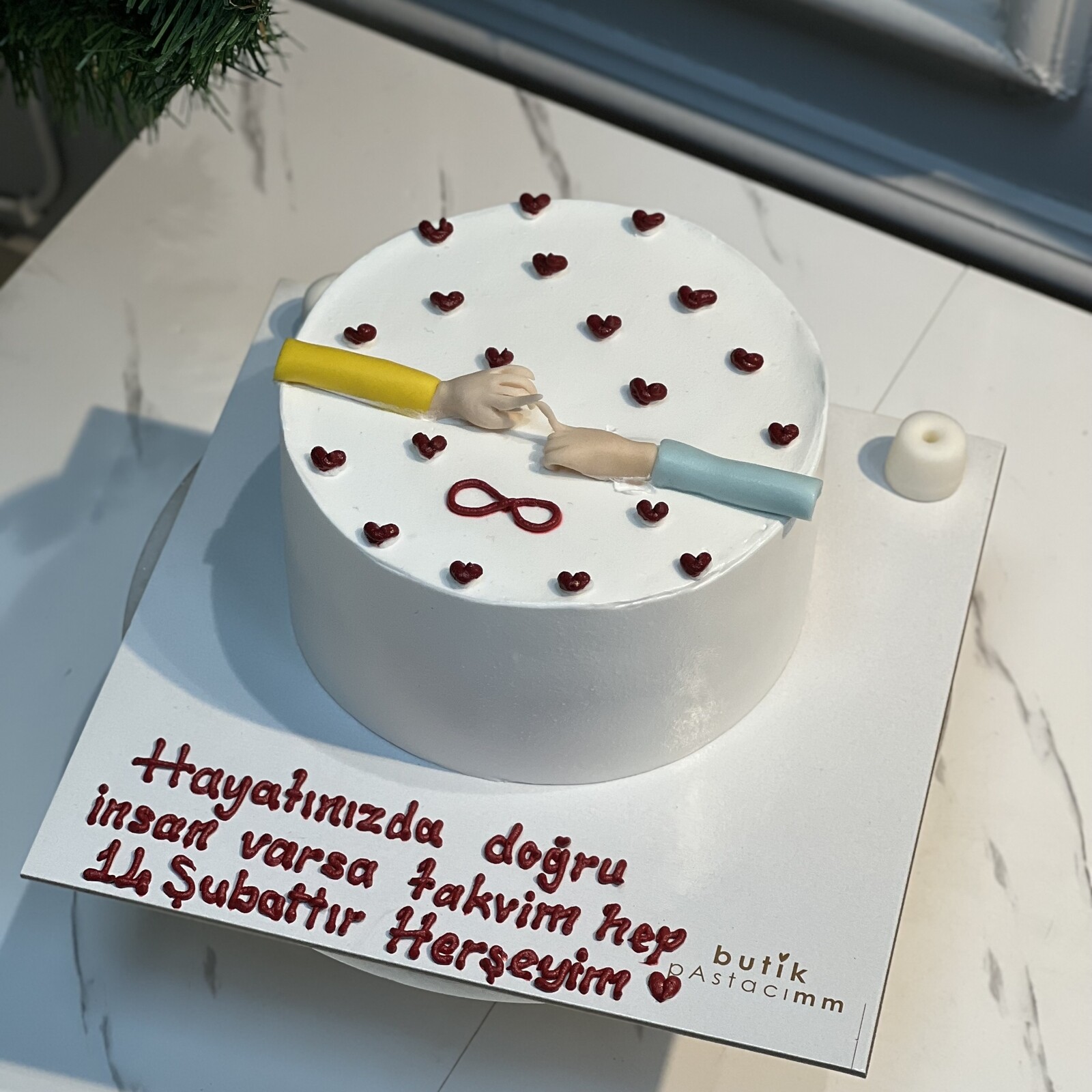 Romantik Yazılı Pasta