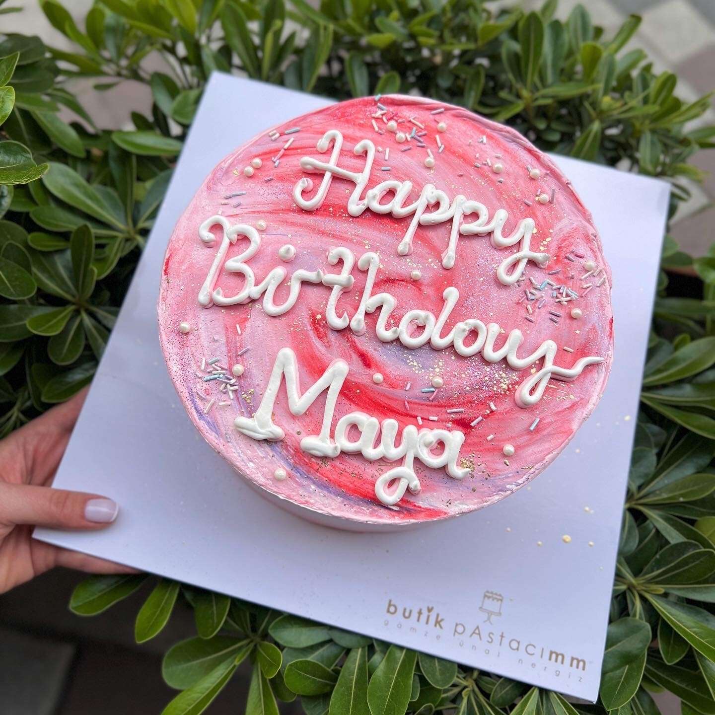 Soft Renkli Yazılı Pasta