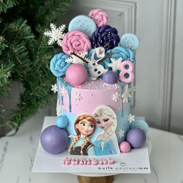 Anna ve Elsa Çocuk Pastası