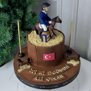 Ata Binen Çocuk Tasarım Pasta (Jokey Pastası)