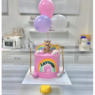 Ayıcıklı Balonlu Çocuk Pastası
