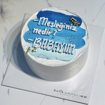 Babalara Özel Yazılı Pasta