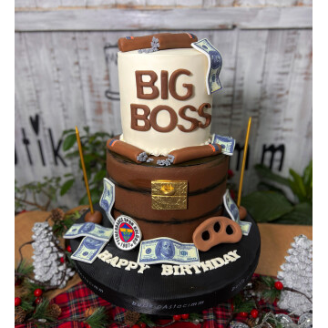 Big Boss Temalı Tasarım Pasta