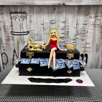 Çanta Temalı Şeker Hamurlu Pasta