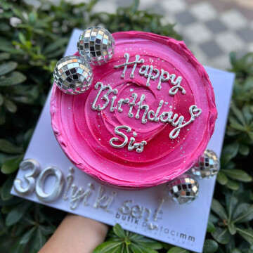 Disco Toplu Yazılı Pasta