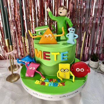 Eğlenceli Matematik Sembollü Çocuk Pastası