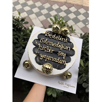 Beş Gold Disco Toplu Yazılı Pasta