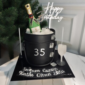 İçki Kovası Tasarım Pasta