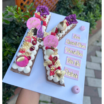 K Harf Kurabiye Pasta