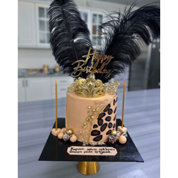 Leoparlı Tasarım Pasta