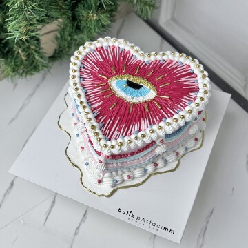 Nazar Göz Çizimli Retro Pasta 2