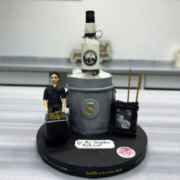 Orjinal Şişe Dizaynlı Tasarım Pasta 6