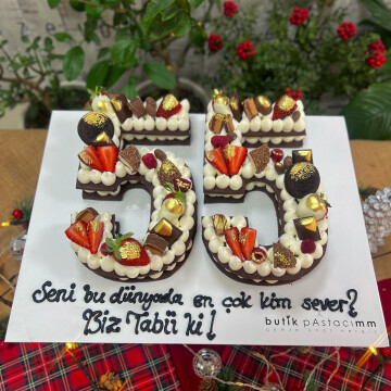 Rakam Detaylı Kurabiye Pasta