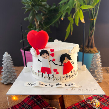 Sevgiliye Özel Tasarım Pasta