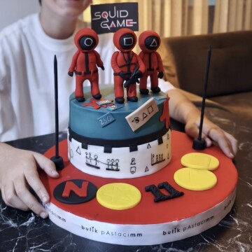 Squid Game Tasarım Pasta