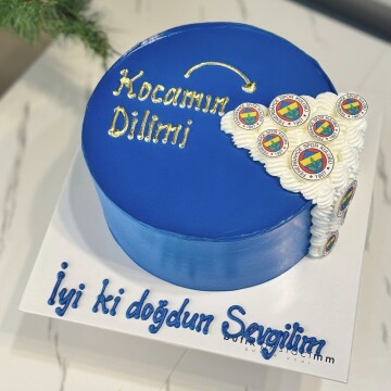 Taraftar Dilimli Yazılı Pasta