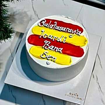 Taraftar Konseptli Yazılı Pasta