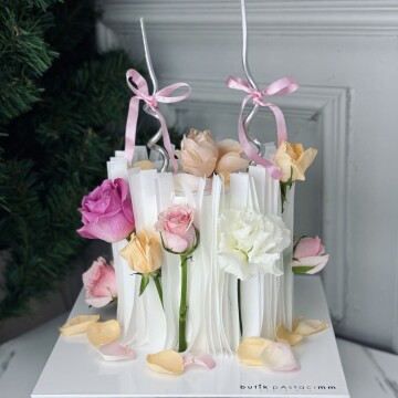 Wafer Paper Çiçekli Pasta